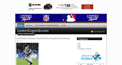 Desktop Screenshot of lesterslegends.com